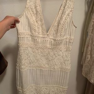 White patterned dress